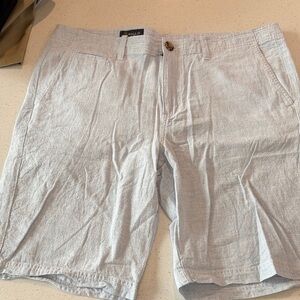 Volcom Men's Classic Gray Linen Flat Front Shorts